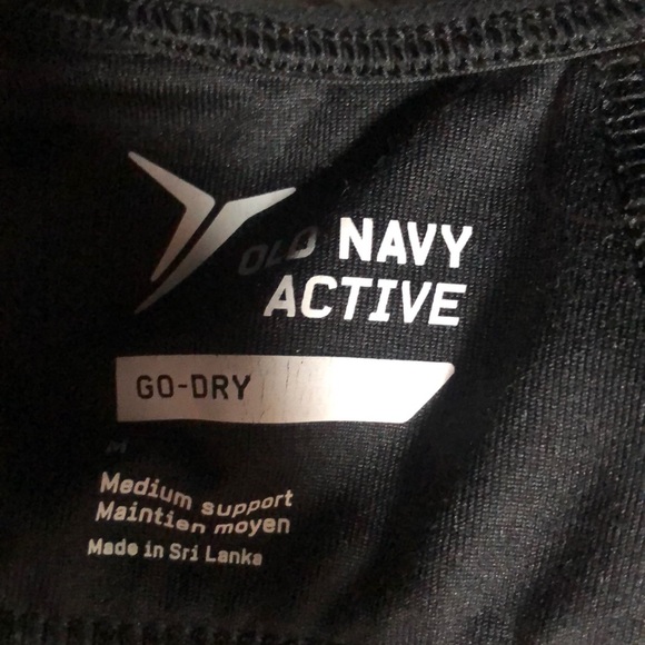 Old Navy Active Black Go-Dry Sports Bra (M) - Picture 2 of 3